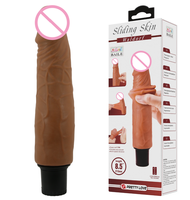 Dildo Deslizante Realista con Vibración, Dildo Vibrador de Piel Suave Realista con Vibración Multivelocidad para la Masturbación Femenina