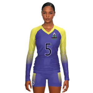 Премиум сублимированная Женская волейбольная майка с длинными рукавами, незаменимая волейбольная одежда - Product Image 4