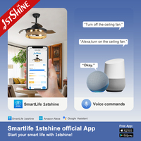 Ventilateur de plafond rétractable 1stshine 36 pouces avec télécommande, éclairage LED intégré, idéal pour la décoration intérieure – Vendeur d'exception, directement de l'usine