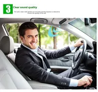 Connexion sans fil pour récepteur audio de voiture, lecteur de musique mains libres pour téléphone avec clip pare-soleil, haut-parleur, accessoire audio et vidéo MP3