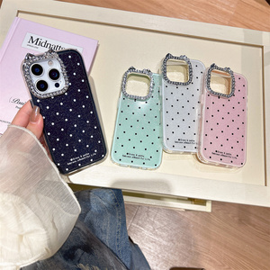Custodia Protettiva Lucida con Glitter e Strass a Orecchie di Gatto per <span class=keywords><strong>iPhone</strong></span> 17 <span class=keywords><strong>Pro</strong></span> <span class=keywords><strong>Max</strong></span> 16 15 <span class=keywords><strong>14</strong></span> 13, Colore Caramella - Product Image 4