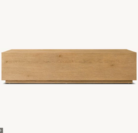 Table basse rectangulaire en chêne MONTECITO, style moderne minimaliste, meubles de salon, décorative, écologique, durable