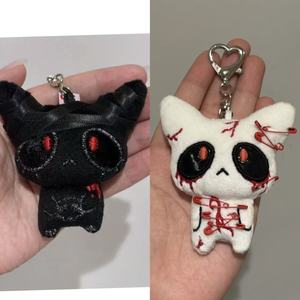 LLavero de peluche gótico de terror para Halloween, bolso de muñeca de monstruo sangriento, accesorios de miedo para mochila, decoración de fiesta de Cosplay, moda - Product Image 5