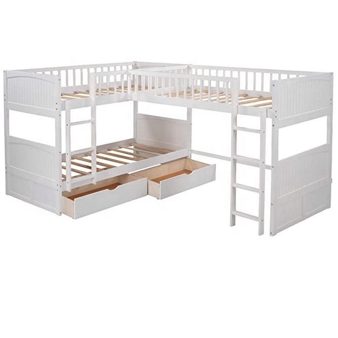 Pine Bed Twin Bed L Shaped