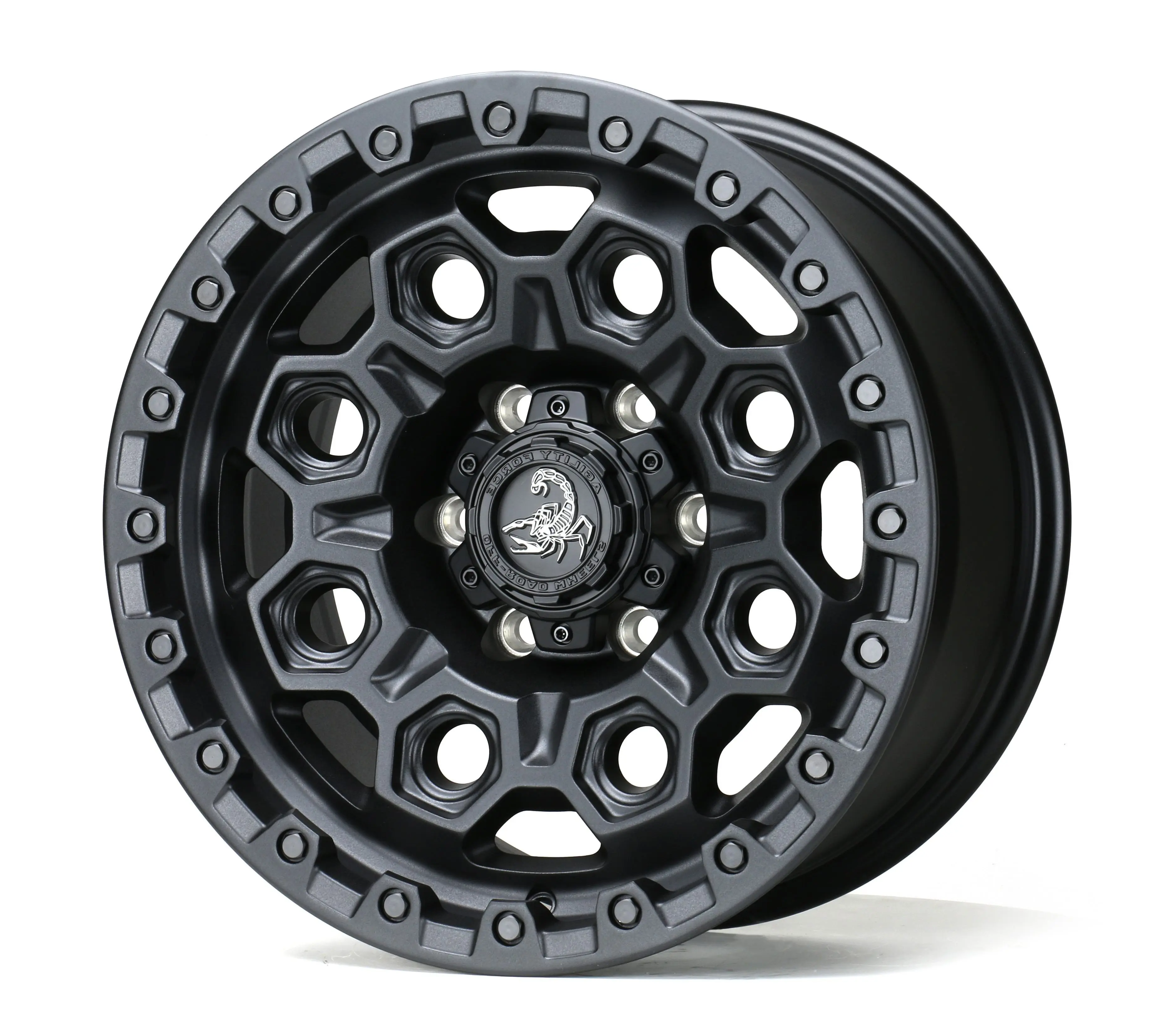 Flow Forming aluminum Pickup Wheels matte black alloy wheel rims for Hilux Nissan Toyota Prado LC 17 18 inch 6x114.3 6x139.7 rim