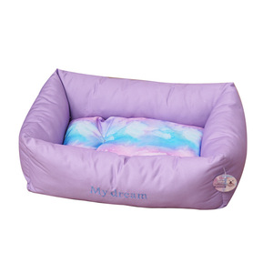 Cama para Mascotas con Degradado Morado de Ensueño, Rectangular, con Funda Extraíble, Cálida, para Gatos - Product Image 5