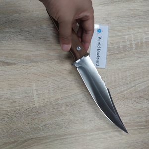 <span class=keywords><strong>Cuchillo</strong></span> Bowie Trail Point Grande con Guardamanos Redondo, 3 Remaches, Mango de Madera, <span class=keywords><strong>Cuchillo</strong></span> de Defensa Personal, Full Tang, para Aventuras en la Jungla y <span class=keywords><strong>Bushcraft</strong></span> - Product Image 2