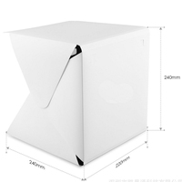 Studio fotografi Video 20x20cm, tenda lampu lembut kecil foto bagus dengan latar belakang warna kertas kotak lembut LED