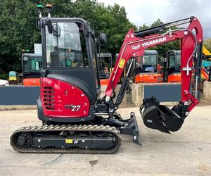 Mini-excavatrice sur chenilles Yanmar VIO27 d'occasion certifiée CE avec moteur Yanmar, pompe Kawasaki 2 tonnes, PLC – Excellent rapport qualité-prix - Product Image 2