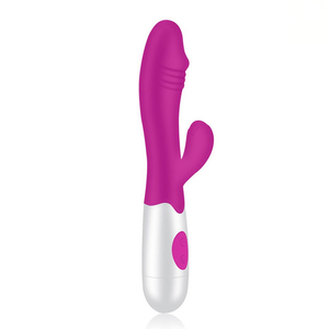 Baterai AAA tipe Pink ungu biru dua motor stimulasi Dildo Vibrator kelinci DI Dubai Arab Saudi - Product Image 5