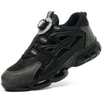 Chaussures de sécurité respirantes de haute qualité, style baskets, embout en acier, anti-impact, anti-perforation, légères, boucle automatique, unisexe