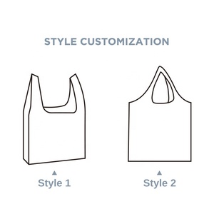Sac de courses pliable en polyester, réutilisable, pour supermarché, avec logo personnalisé, vente en gros, robuste, durable, écologique - Product Image 2