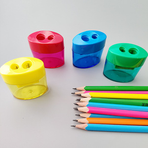 Sacapuntas Manual Pequeño Heada, de Plástico y Metal, Colorido, con Doble Orificio, Superficie de Corte Suave - Product Image 2