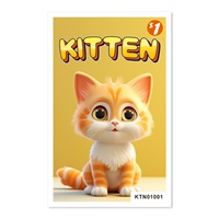 Tarjetas de Juego de la Suerte Personalizadas de Cat Lucky Card Factory, Impresión en Cartón/Cartón Dúplex, 1 Oportunidad, Diseño Gratuito, Boletos con Pestaña Desgarrable
