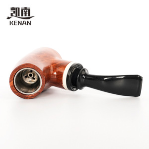 Kenan Resin Tobacco Pipe Bent Type Detachable Metal Bowl Handmade Easy Clean - Product Image 1