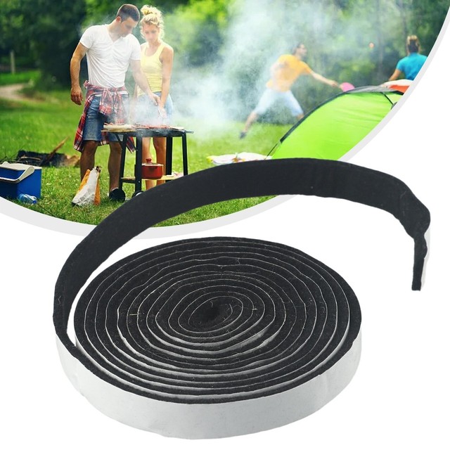 High Temperature Self-adhesive BBQ Smoker Grill Gasket Seals Tape Black Nonwoven Fireproof Felt Strip