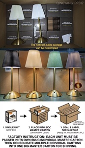 Hot Sale Pleated Fabric Lampshade with Anti-glare Function Portable <strong>Touch</strong> Dimmable LED Table <strong>Lamp</strong> for Restaurant Hotel <strong>Bedside</strong> - Product Image 6