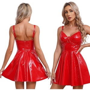 Abito In Pelle Verniciata Donna - Mini Dress Sexy Senza Schienale, Per Feste E Club - Foto 6
