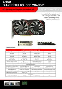 Centaur การ์ดจอ8GB <span class=keywords><strong>Radeon</strong></span> RX 580 Gddr5 GPU การ์ดแสดงผล2048sp 256bit การ์ดแสดงผล VGA DVI พัดลมอินเตอร์เฟสพัดลมระบายความร้อนแล็ปท็อป DP - Product Image 5