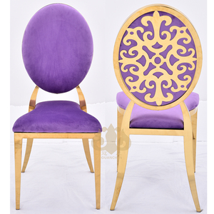 Chaises <span class=keywords><strong>de</strong></span> mariage empilables en acier inoxydable au design or <span class=keywords><strong>Louis</strong></span> <span class=keywords><strong>XVI</strong></span> pour banquets, fêtes, salons, bureaux à domicile - Product Image 1