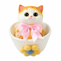 Jouet anti-stress chat de simulation, grand jouet souple en silicone à presser, sûr, écologique, peluche de haute qualité, poupée chat en peluche, pour filles, en boîte