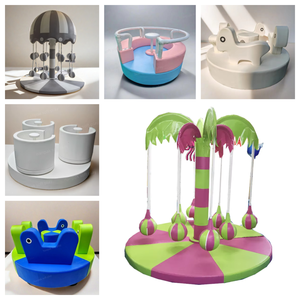 Indoor Playground Soft Play Mini Indoor Animal Carousel Manual Motorized <strong>Merry</strong> <strong>Go</strong> <strong>Round</strong> <strong>Display</strong> Carousel Events for Parties - Product Image 6