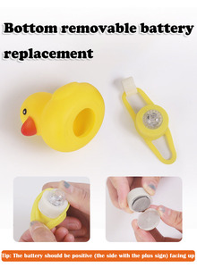 Turbo pato casco cuerno luz pequeño pato amarillo bicicleta eléctrica motocicleta campana viento roto romper pato TikTok Material plástico - Product Image 6
