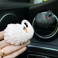 Diffuseurs d'air de luxe faits à la main pour voiture, en forme de cygne, avec pierres diffuseuses, pour décoration intérieure, à clipser sur grille d'aération