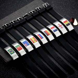 Pulseras de Silicona Promocionales con Logotipo Personalizado, Color Personalizado, Diseño Personalizado, Resistentes al Agua, Ecológicas, con Diseño de Bandera Nacional en Relieve - Product Image 5