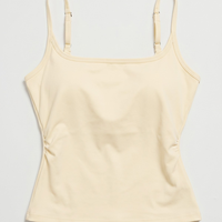 Ensemble de yoga personnalisé pour femme avec logo – Pantalon culotte taille haute à jambe large et débardeur à fines bretelles – Vêtements de sport en gros sous marque privée