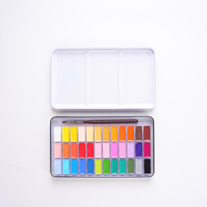 Peintures à l'<span class=keywords><strong>aquarelle</strong></span> solides Bview Art, 12, 24, 36 couleurs avec boîte en métal pour étudiants, artistes, peinture et nail art - Product Image 6