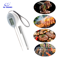 Termometer Dapur Digital Portabel SW dengan Probe Makanan, Termometer Daging untuk Memasak dengan Pembacaan Instan dan Timer Dapur