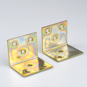 Thickened Color Zinc L-Shaped Angle Bracket Cold-Rolled Steel 90-Degree Furniture Connector For <b>Table</b> Chair Wood Fixing - Product Image 2