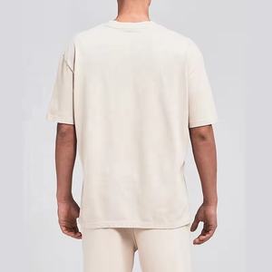 Camisetas de Moda Streetwear con Hombros Caídos, Cuello Redondo, Lisas, de Algodón Grueso de 200 g/m², Tallas Grandes para Hombre - Product Image 2