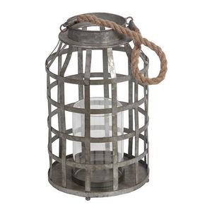 Farmhouse Decorative Metal Lantern for Home Living Room Entryway and <b>Fireplace</b> <b>Mantel</b> Display - Product Image 1