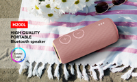 Enceinte Bluetooth portable étanche IPX7 Ozzie avec appairage TWS et lumière rythmique RGB pour camping, fêtes à la piscine, cadeau d'entreprise