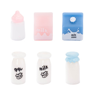 Dp <b>Miniature</b> Milk Bottle Ornament Resin Dollhouse Decoration Props Desktop Figurines - Product Image 2