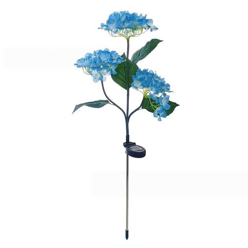 Hidrangea azul de 3 cabezas