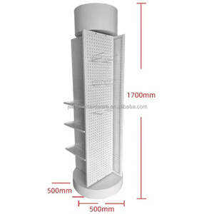 Xoay có thể gập lại lưu trữ Tầng-đứng hiển thị đứng Móc khung điện thoại di động phụ kiện trang sức Keychain kim loại hiển thị giá - Product Image 3