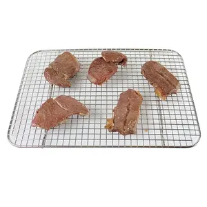 Duy nhất-tier thép không gỉ nướng thịt nướng làm mát Baking Giá kim loại dây lưới lưu trữ chủ cho thực phẩm