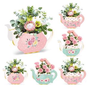 12 pezzi scatole di carta regalo per festa di compleanno per festa di nozze e caramelle e biscotti con fiori per decorazioni per feste da principessa - Product Image 2