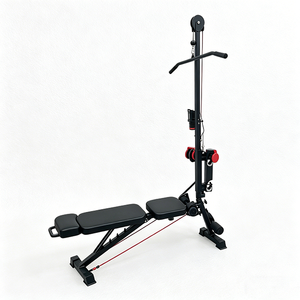 <span class=keywords><strong>Banco</strong></span> de Pesas Ajustable con Accesorio para Polea, Diseño Plegable Inclinable/Declinable para Entrenamiento de Fuerza de Cuerpo Completo en Casa - Product Image 1
