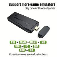 Console de jeu vidéo 2.4G avec deux manettes sans fil 4K pour PS1/SFC/NES TV & PC, 20000 jeux, 64 Go, rétro, Noël pour enfants