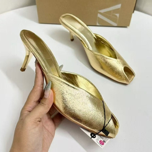 Sandalias <span class=keywords><strong>de</strong></span> tacón alto con diseño <span class=keywords><strong>de</strong></span> boca <span class=keywords><strong>de</strong></span> pez para mujer ZA, estilo sexy y a la moda, ideales para el trabajo al aire libre. - Product Image 2