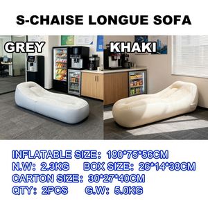 Sofá Inflable Automático de PVC Ecológico, Acolchado y Reforzado, y Sillón Reclinable Inflable para Acampar al Aire Libre y para el Ocio en la Oficina - Product Image 4
