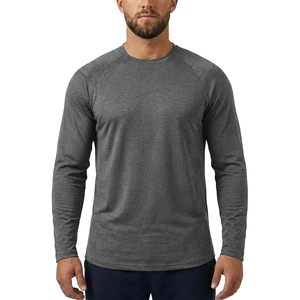 Custom <b>Mens</b> Long Sleeve Thermal <b>Base</b> <b>Layer</b> Crew Neck Moisture Wicking Raglan Sleeves UPF 50+ Athletic Wear - Product Image 1