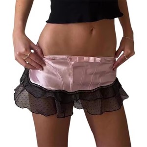 King Mcgreen Star 00s Vintage Aesthetic Mini <strong>Skirt</strong> Coquette Women Fairy Lace Trim <strong>Low</strong> <strong>Rise</strong> Short <strong>Skirt</strong> Y2k Leopard Print - Product Image 4