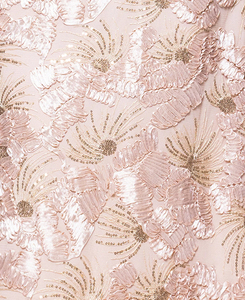 ชุดเดรสทรงเอไลน์ยาวถึงพื้น คอเสื้อแบบไร้สาย ตกแต่งด้วยลูกไม้ ผ้าโพลีเอสเตอร์/คอตตอน แขนสามส่วน สำหรับงานปาร์ตี้ - Product Image 1