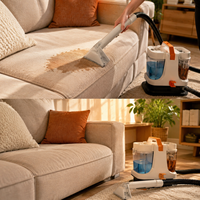 Nettoyeur de tapis et de tissus d'ameublement durable, conception silencieuse inférieure à 80 dB pour le nettoyage domestique