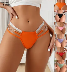 Nieuwe Aankomst Groothandel Hot Sale Vrouwen Luxe Brutaal Ondergoed Dames Glanzend Hart Ketting Sexy Vrouwen Slipje Slip Slips